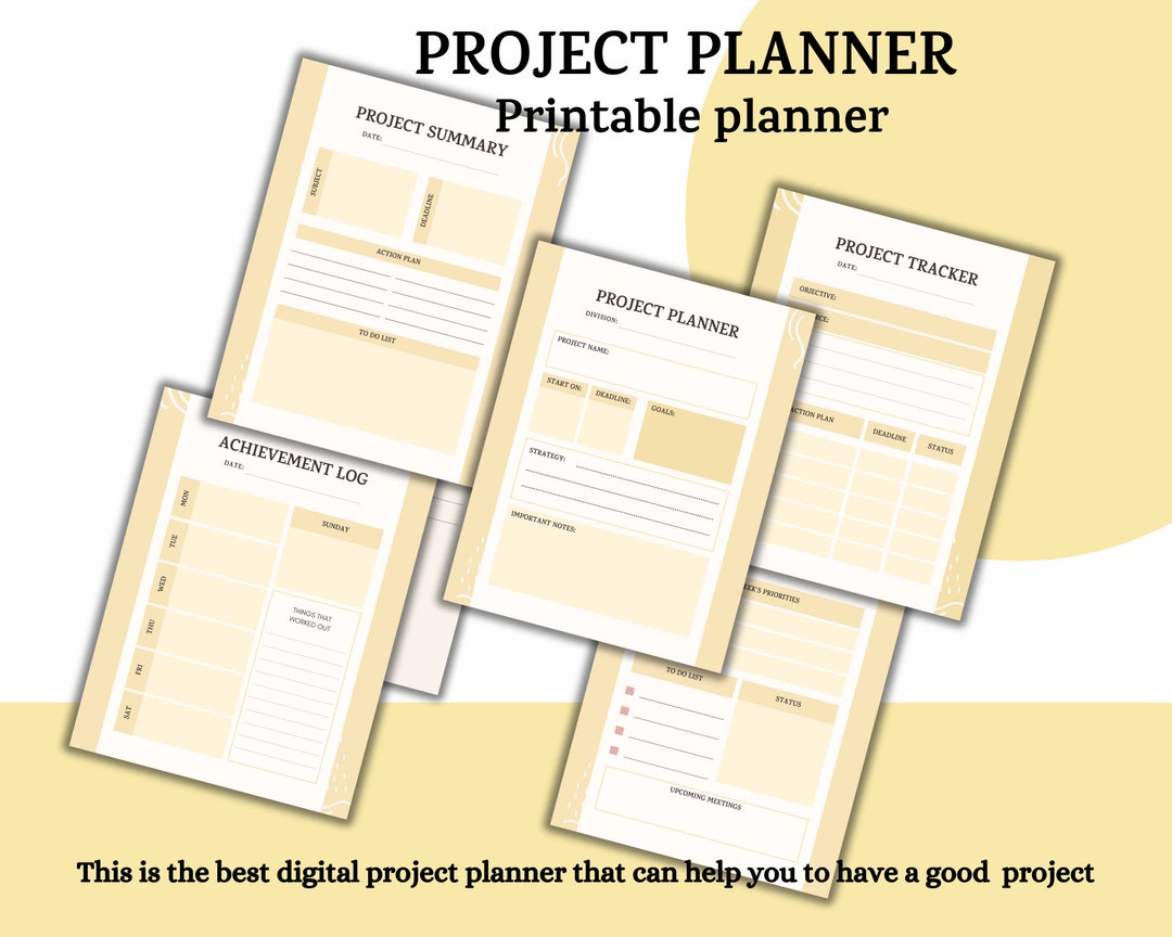Project Planner Printable, Productivity Planner, Task Tracker, College ...