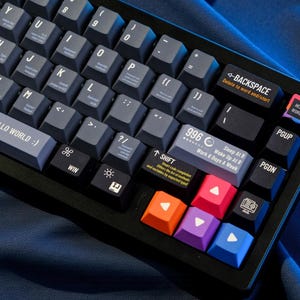 Programmierer PBT Keycap Set | 5-Seiten Dye-Sub | Kirschprofil | 129 Schlüssel