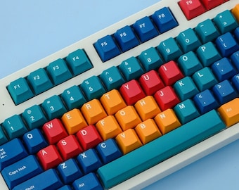 GMK Color Panels Keycaps | Cherry Profile Keycaps Set | PBT Material | Keycaps For MX Switch | GMk Clone Artisan Keycap Set