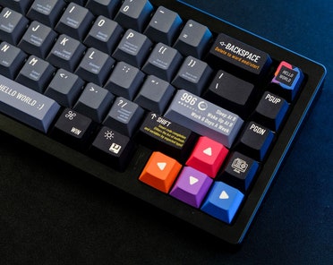 Hello World Coder Keycap black キーキャップ 黒 Hello world\u0027 Programmer PBT Keycap Set ⁄⁄ Cherry