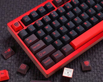 Red Dragon Keycap Set | Custom Keycaps | Cherry Profile PBT | 143 Keys | ISO Support