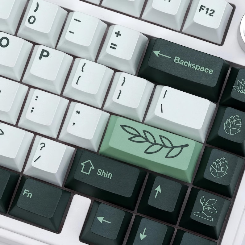 Botanical Theme Keycaps | Cherry Profile PBT | ISO & ANSI Custom Keycap ...