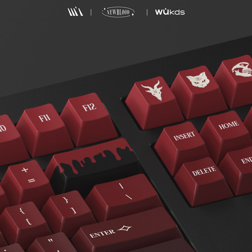 New Blood PBT Keycap Set | 5-side Dye-sub | Cherry Profile | 152 Keys ...