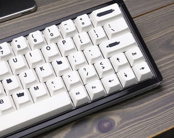 Redacted White Keycap Set | Custom Keycaps | Cherry Profile PBT | 140 Keys | ISO Support