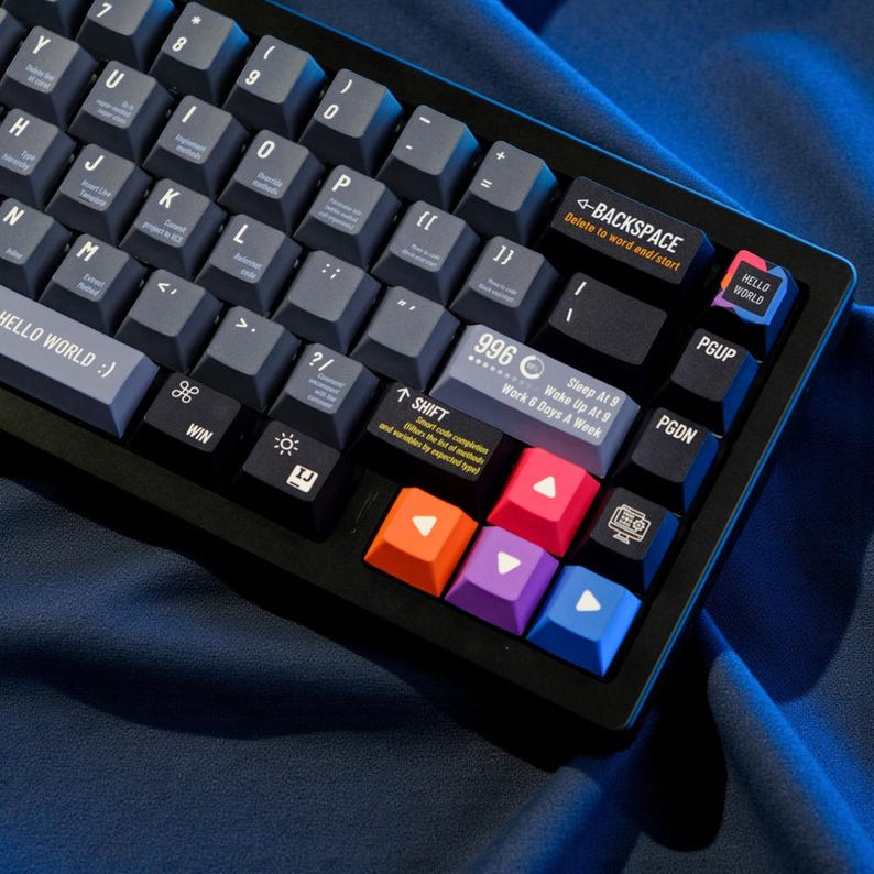 Programmer PBT Keycap Set | 5-Side Dye-Sub | Cherry Profile | 129 Keys imagem 1