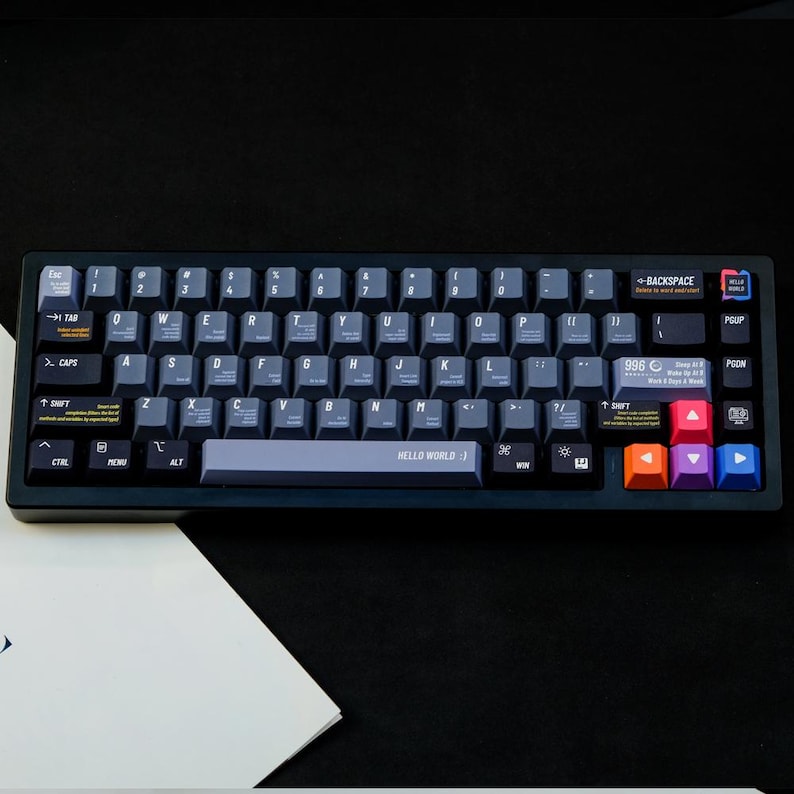 Programmer PBT Keycap Set | 5-Side Dye-Sub | Cherry Profile | 129 Keys imagem 6