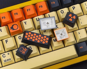 Carbon Retro Keycap Set | Custom Keycaps | Cherry Profile PBT | 143 Keys | ISO Support