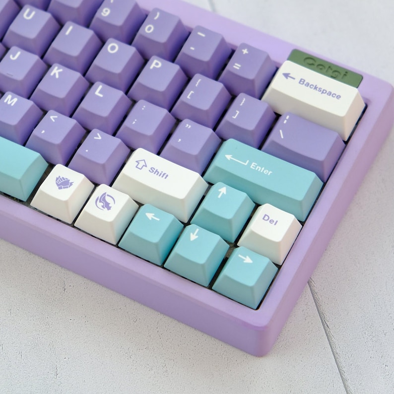 GMK R Mulan Purple Theme Keycaps | Cherry Profile Keycaps Set | PBT ...