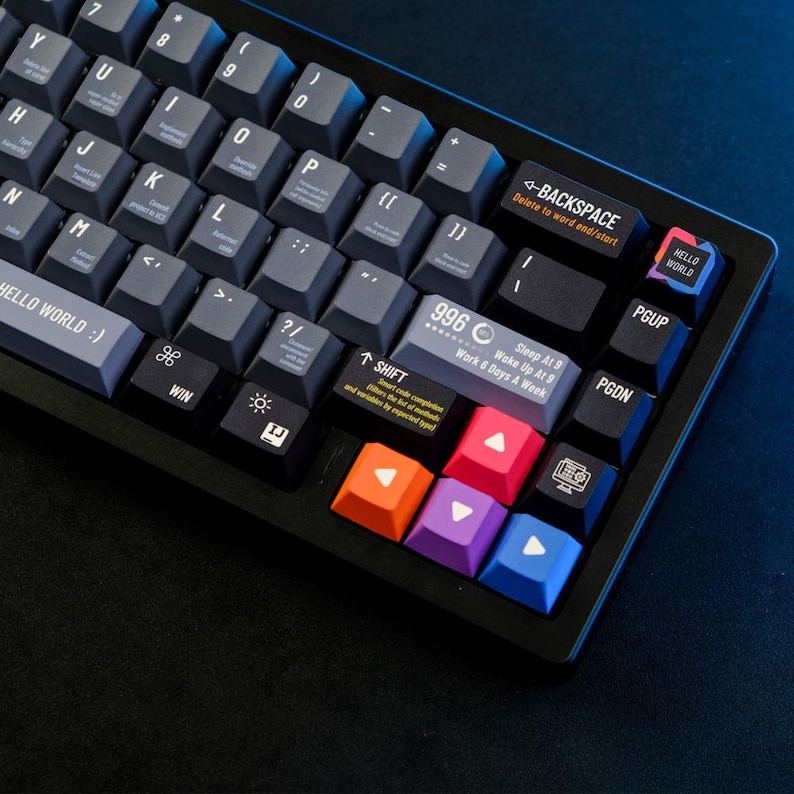 Programmer PBT Keycap Set | 5-Side Dye-Sub | Cherry Profile | 129 Keys imagem 13