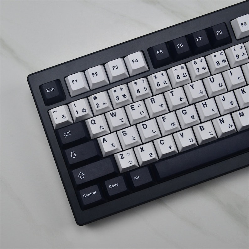 GMK Minimal Black and White Keycaps Cherry Profile Keycaps Etsy UK