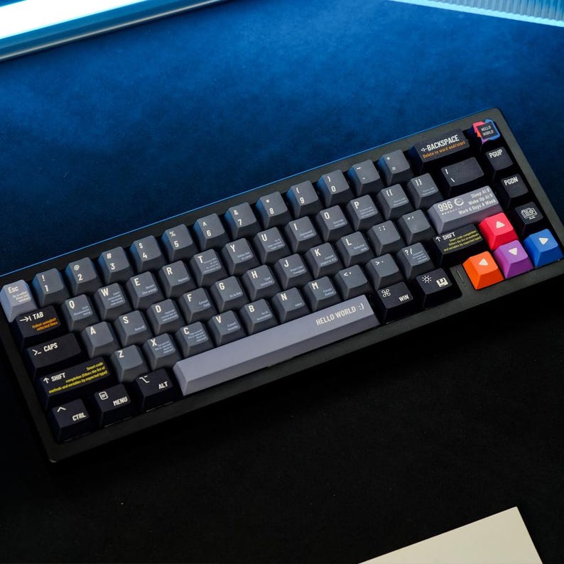 Programmer PBT Keycap Set | 5-Side Dye-Sub | Cherry Profile | 129 Keys imagem 7