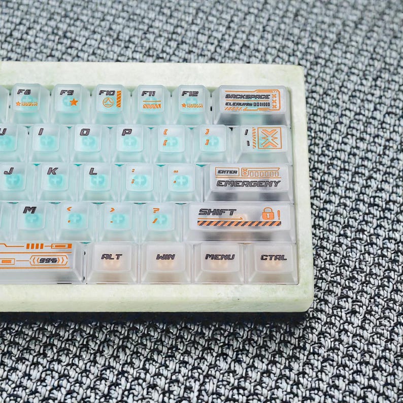 Cyberpunk Mecha Transparent Keycaps | Cherry Profile | RGB Shine ...