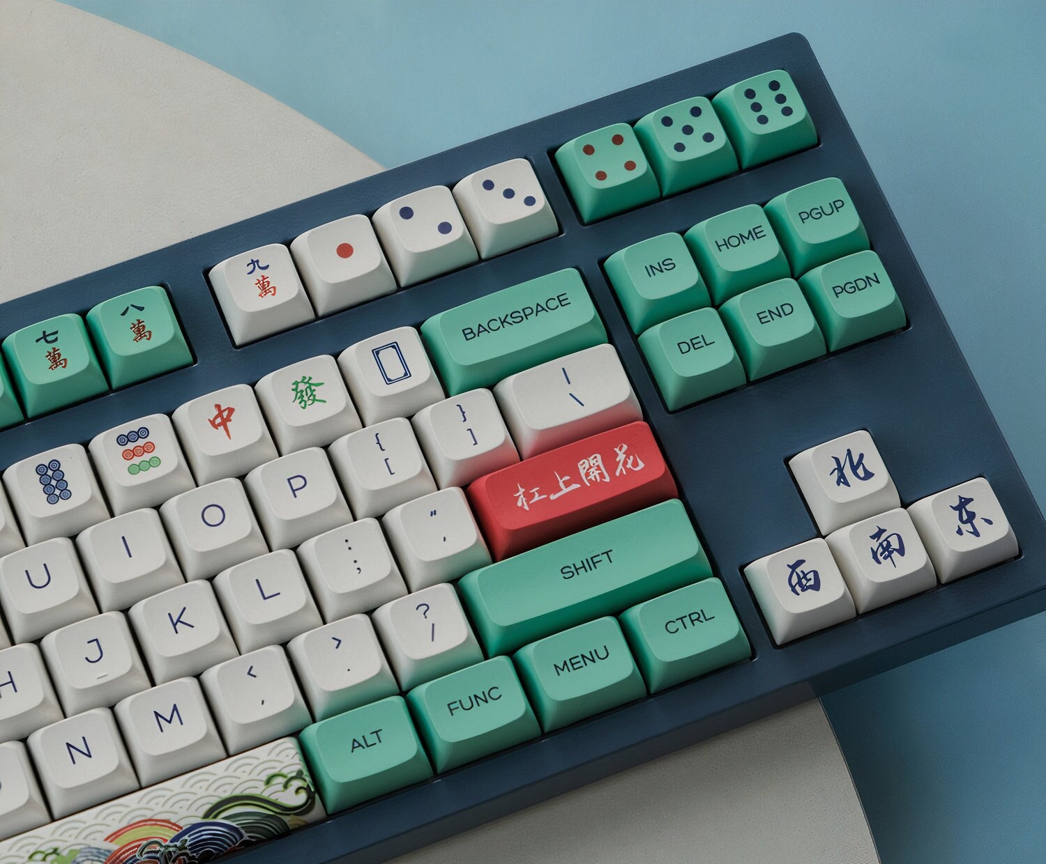 Mahjong Keycaps | XDA Profile Keycaps Set |  PBT Material | Keycaps For MX Switch | GMk Clone Artisan Keycap Set