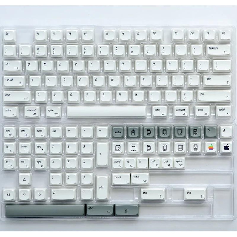 Mac Retro PBT Keycap Set | Dye-Sub Sublimation | XDA Profile | 133 Keys image 11