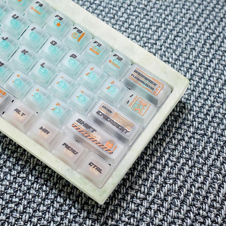 Cyberpunk Mecha Transparent Keycaps | Cherry Profile | RGB Shine ...