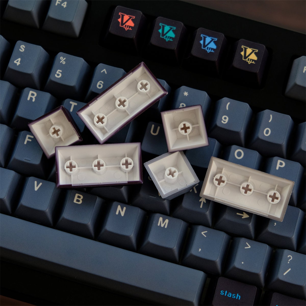 Keycaps Oblivion PBT Double Shot - 129 Touches - Compatible Cherry MX, Gateron - Pour Claviers Mécaniques QWERTY/AZERTY - 7