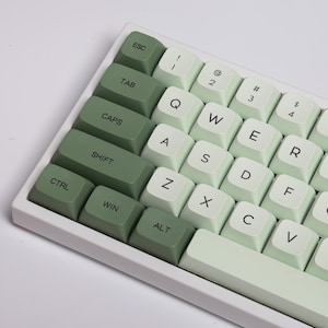 Matcha Theme Keycaps | XDA Profile Keycaps Set | PBT Material | Keycaps For MX Switch | GMk Clone Artisan Keycap Set