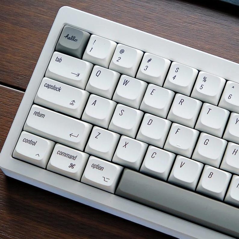 Mac Retro PBT Keycap Set | Dye-Sub Sublimation | XDA Profile | 133 Keys image 1