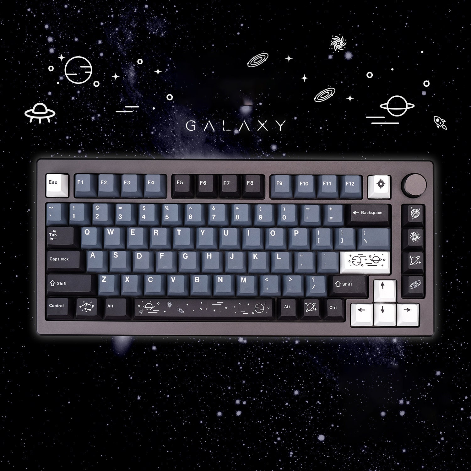 GMK Galaxy Keycaps | Cherry Profile Keycaps Set | PBT Material