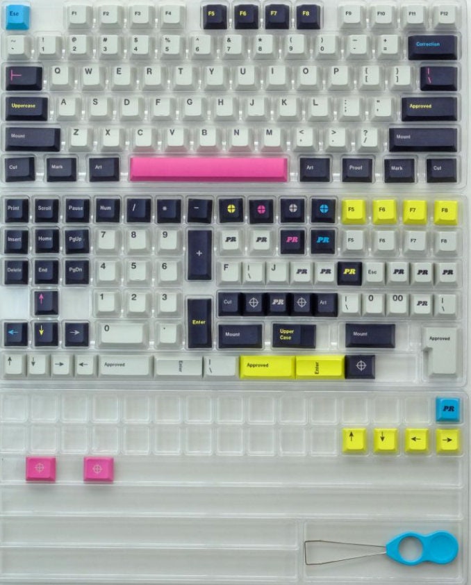 GMK Prepress Keycaps | Cherry Profile Keycaps Set | PBT