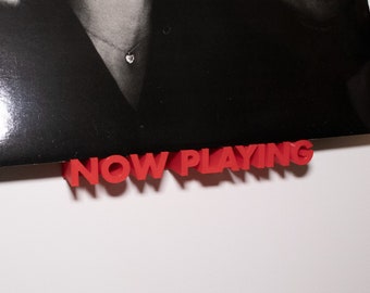 Now Playing - Unique vinyl holder / Wall mounted vinyl record display stand / Vinyl stand / Record holder / Home Decor