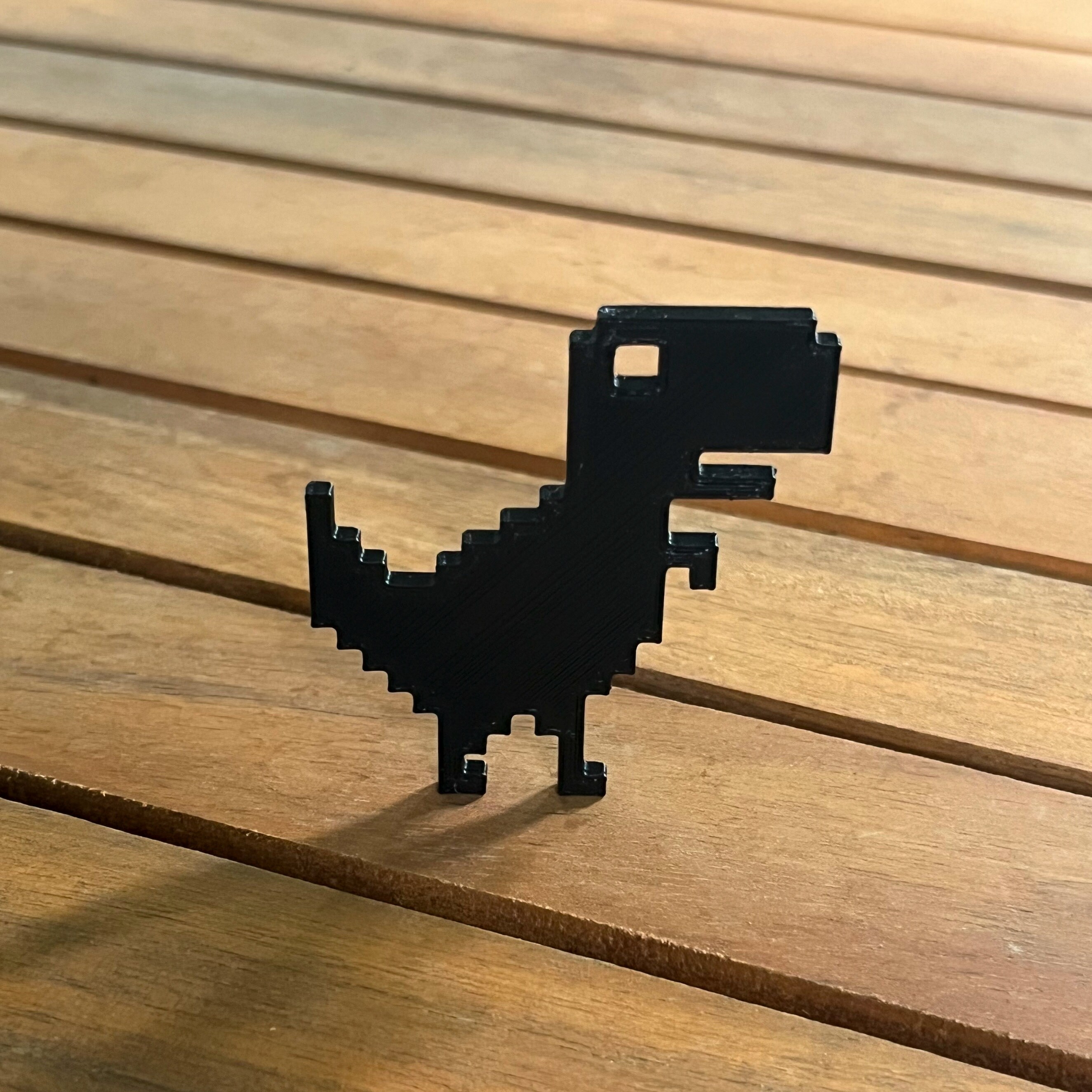 Chrome Dino Keychain