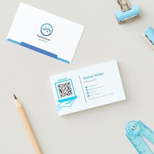 Business Card with scannable QR Code, Smart Business Card, QR Code Networking Card, QR Code Contact Card