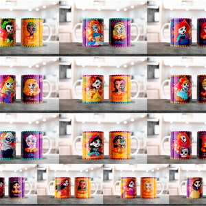 13 Cartoon Mug Design Bundle, Pour tasses de 12 oz et 15 oz, Conception de sublimation, Tasse de nouveauté, PNG à sublimer, Sublimacion, Halloween, Horreur