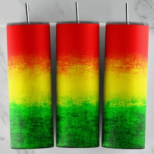 Rasta Flagge Becher Design, für 20 Unzen Becher, Sublimation Design, Neuheit Tasse, Becher PNG, Sublimacion, Wasserrutsche, bunte Tasse, Rastafari
