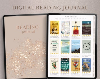 Digital Reading Journal, Book Review & Library Tracker for Goodnotes, Digital Reading Log, Digital Bookshelf, Reading Planner for iPad