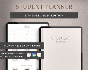 Digital Planner | 2024 Student Planner | iPad Planner | GoodNotes Planner, Academic Planner, College Planner, Daily Planner, Study Templates