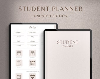 Digital Planner | Student Planner | iPad Planner | GoodNotes Planner | Academic Planner Undated Planner, College Planner, Daily Planner iPad