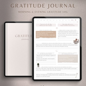 Digitaal dankbaarheidsdagboek | Dagelijks dankbaarheidsdagboek voor iPad, GoodNotes | Digitaal tijdschrift | Wellnessdagboek, Mindfulnessdagboek, Zelfzorg