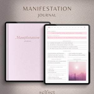 Digital Manifestation Journal, Law of Attraction, Goodnotes Journal, Manifesting Journal, Spiritual, Gratitude, Wellness, Affirmation, Daily