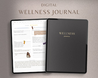 Wellness Journal, Daily Journal, Digital Journal, GoodNotes Journal,  Self Care, Mental Health, Therapy, Fitness Tracker, Meal Planner, Ipad