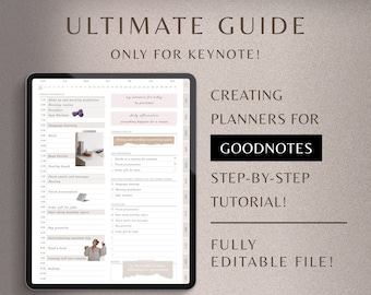 How to Create Digital Planner for GoodNotes | PLR Digital Planner | Master Resell Rights Commercial License | Editable Planner, iPad Planner