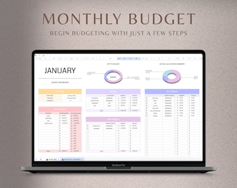 Budget Planner for Google Sheets, Monthly Budget Spreadsheet, Paycheck Budget Tracker, Weekly, Biweekly Budget Template, Finance Planner