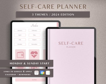 Self-Care Planner | 2024 Digital Planner | 2024 Daily, Weekly & Monthly Planner | Dated Digital Planner | iPad Planner | GoodNotes Planner