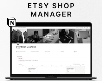 Planificador de nociones de tienda de Etsy, Planificador de vendedores de Etsy para Notion, Planificador digital para pequeñas empresas, Plantilla de nociones, Pedido, Finanzas, Seguimiento de clientes,