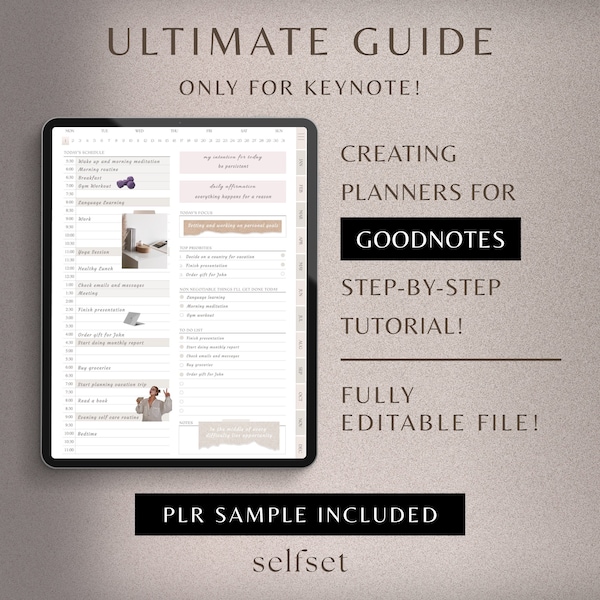 How to Create Digital Planner for GoodNotes | PLR Digital Planner | Master Resell Rights Commercial License | Editable Planner, iPad Planner