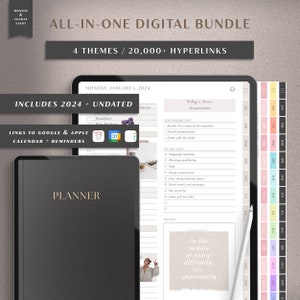 Digital Planner, Goodnotes Planner, iPad Planner, Notability Planner, Dated & Undated Digital Planner, 2024 Portrait Planner, Student, ADHD