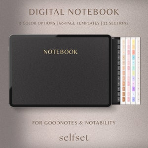 Digital Notebook | GoodNotes Notebook, Student Notebook, Ipad Notebook | Notebook Journal | GoodNotes Template, Dotted, Lined, Grid, Cornell