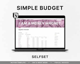 Notion Simple Budget, Finance Tracker, Income and Expense Tracker, Notion Template, Budget Planner, Money Tracker, Subscription, Wishlist