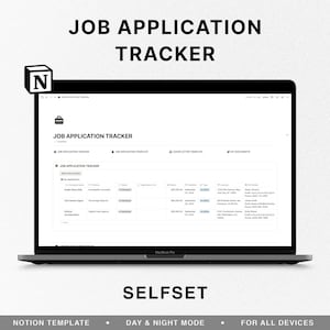 Notion Job Application Tracker, Notion Template, Job Interview Tracker, Job Search Tracker, Job Hunting Tracker Job Offer Tracker for Notion
