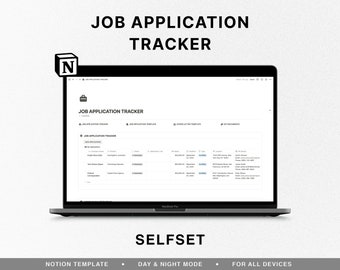 Notion Job Application Tracker, Notion Template, Job Interview Tracker, Job Search Tracker, Job Hunting Tracker Job Offer Tracker for Notion