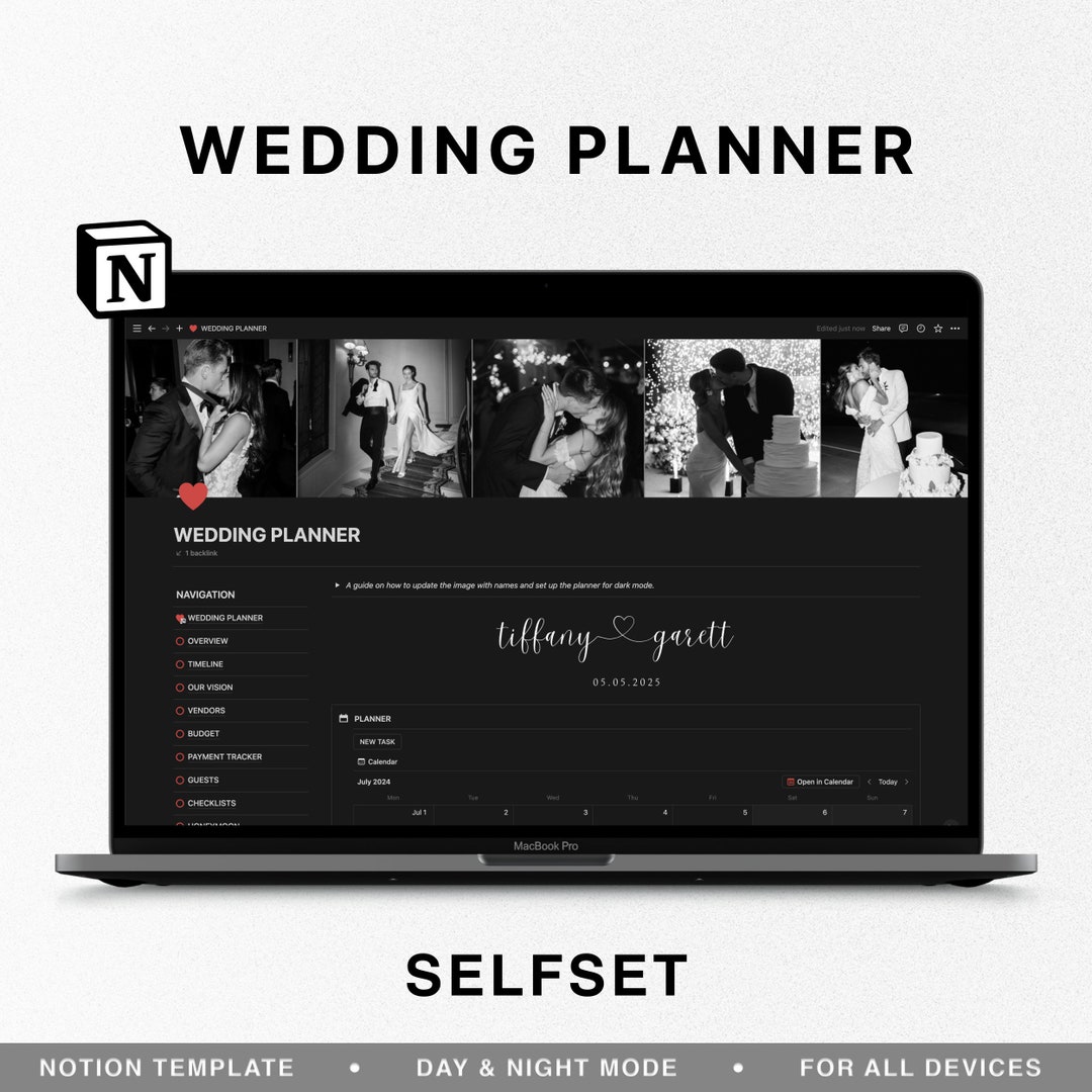 The Ultimate Wedding Planner Notion Template, Notion Wedding Bundle ...