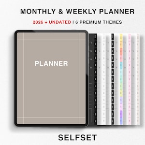 Simple Digital Planner, 2026 Planner, Undated Planner, GoodNotes Planner, Minimalist Planner, Monthly Planner, Weekly Planner, iPad