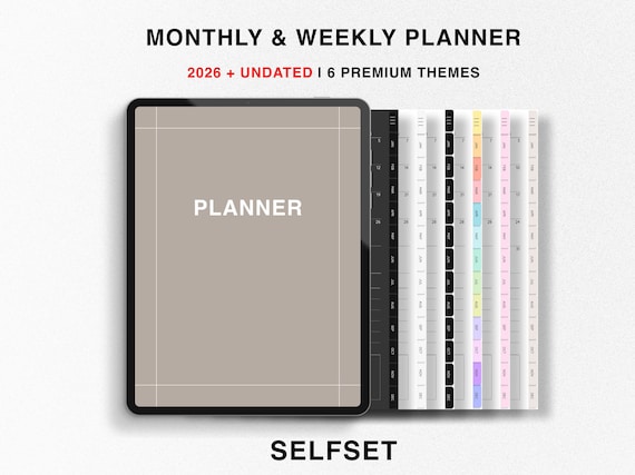 Simple Digital Planner, 2026 Planner, Undated Planner, GoodNotes Planner, Minimalist Planner, Monthly Planner, Weekly Planner, iPad