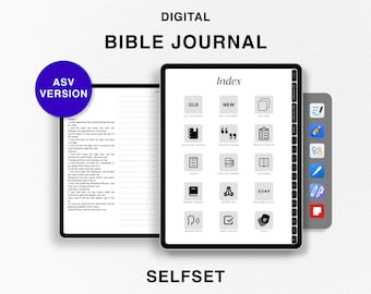 Digital Bible Journal, Study Bible, American Standard Version Bible ASV, Old New Testament, Bible Study Notebook for Goodnotes, Learn Bible