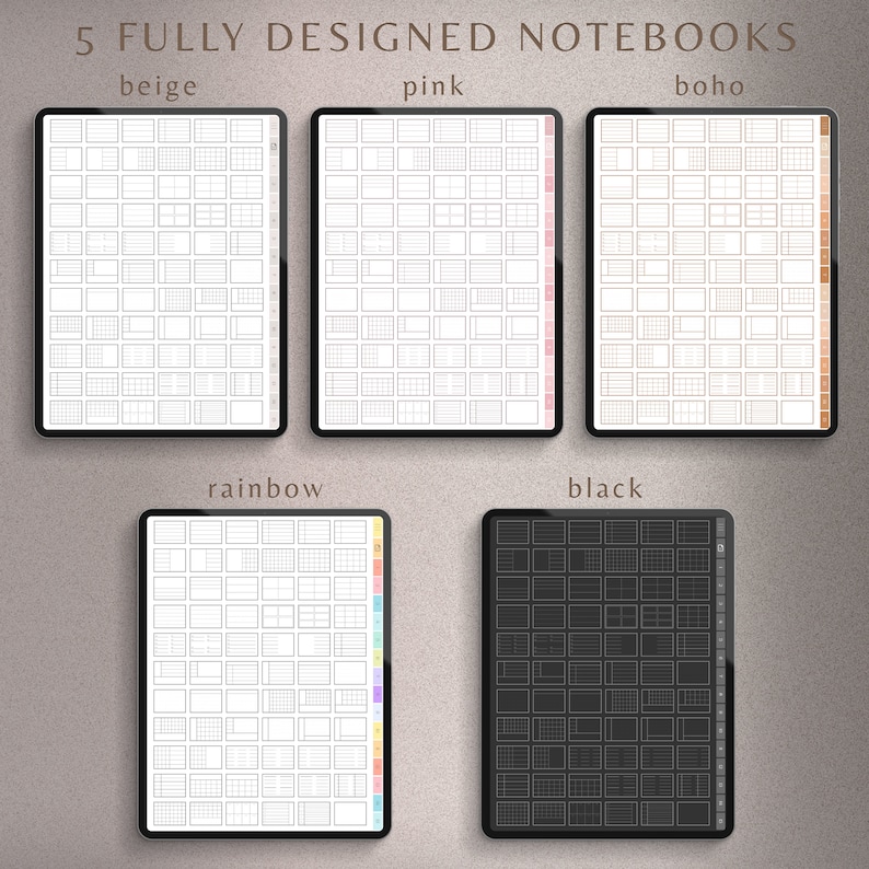 Digital Notebook GoodNotes Notebook, Student Notebook, iPad Notebook Notebook Journal GoodNotes Template, Dotted, Lined, Grid, Cornell image 9